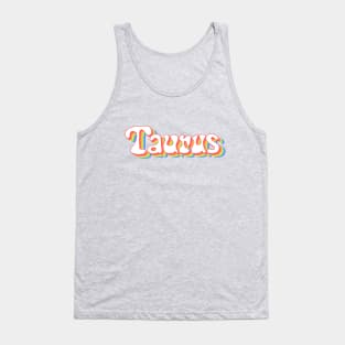 Retro Rainbow Taurus Tank Top